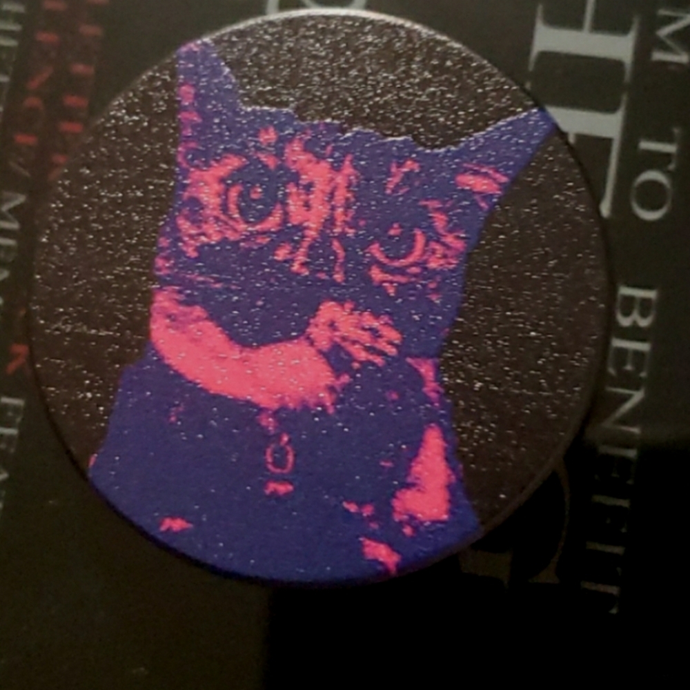 Cool Trippy Cat Pop Socket - Phone